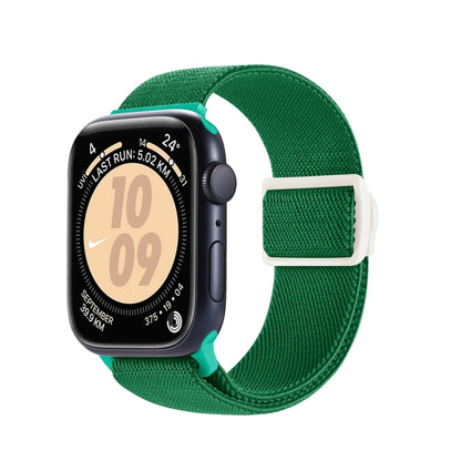Carbon Fiber Texture Snap Buckle Nylon Watch Band, For Apple Watch Series 7 41mm, For Apple Watch Series 7 45mm, For Apple Watch SE 40mm, For Apple Watch SE 44mm, For Apple Watch Series 6 40mm, For Apple Watch Series 6 44mm
