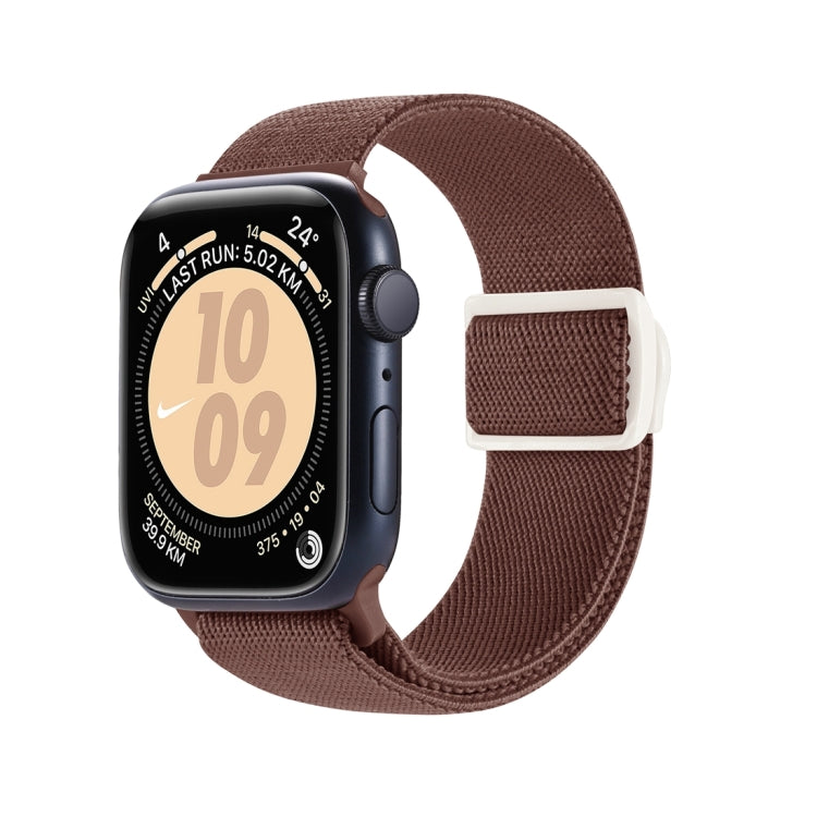 Carbon Fiber Texture Snap Buckle Nylon Watch Band, For Apple Watch Series 7 41mm, For Apple Watch Series 7 45mm, For Apple Watch SE 40mm, For Apple Watch SE 44mm, For Apple Watch Series 6 40mm, For Apple Watch Series 6 44mm