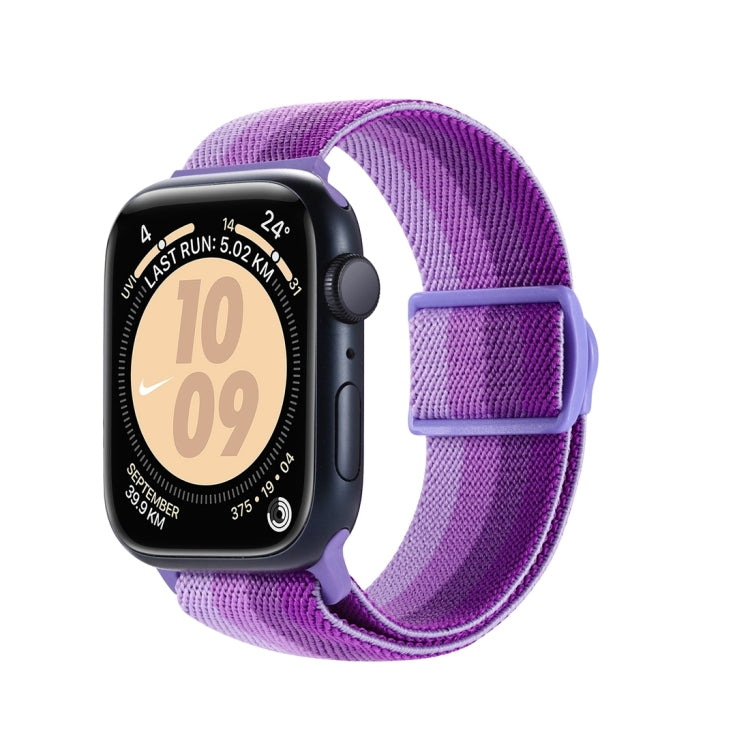 Carbon Fiber Texture Snap Buckle Nylon Watch Band, For Apple Watch Series 7 41mm, For Apple Watch Series 7 45mm, For Apple Watch SE 40mm, For Apple Watch SE 44mm, For Apple Watch Series 6 40mm, For Apple Watch Series 6 44mm