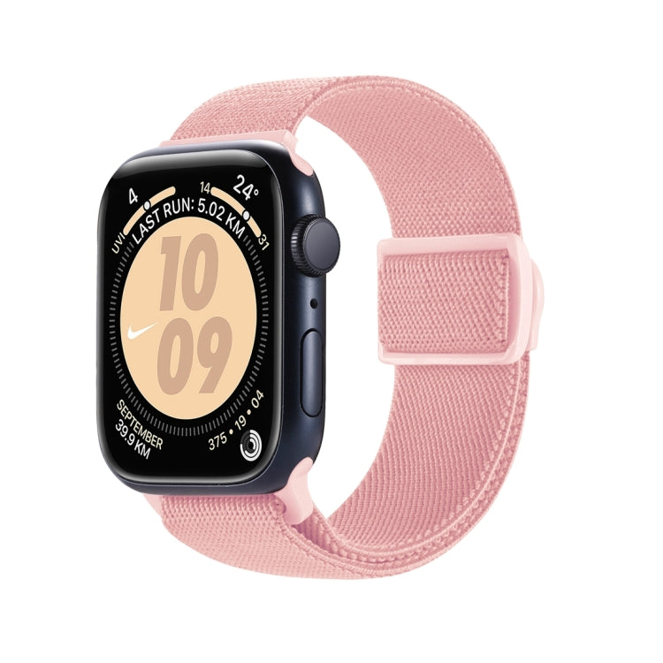 Carbon Fiber Texture Snap Buckle Nylon Watch Band, For Apple Watch Series 7 41mm, For Apple Watch Series 7 45mm, For Apple Watch SE 40mm, For Apple Watch SE 44mm, For Apple Watch Series 6 40mm, For Apple Watch Series 6 44mm