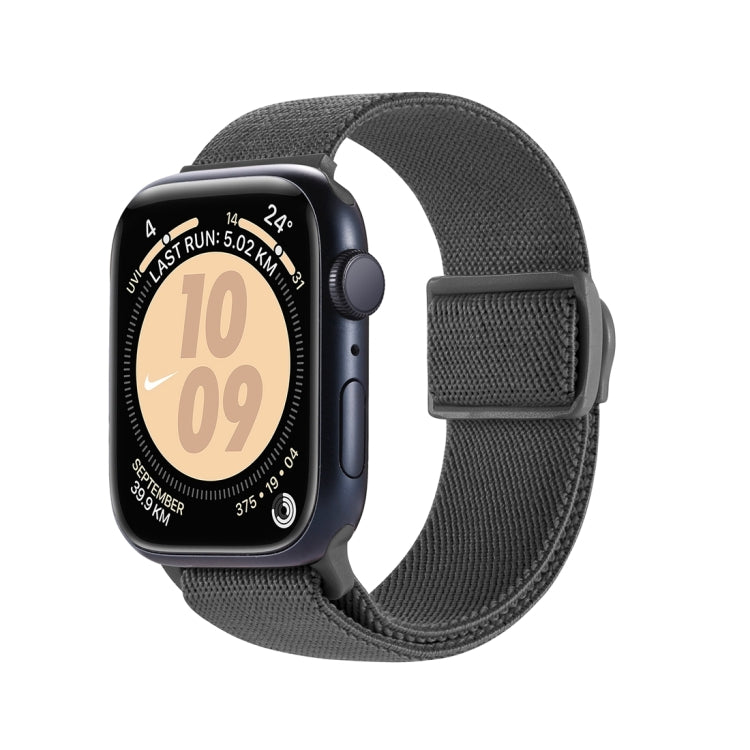 Carbon Fiber Texture Snap Buckle Nylon Watch Band, For Apple Watch Series 7 41mm, For Apple Watch Series 7 45mm, For Apple Watch SE 40mm, For Apple Watch SE 44mm, For Apple Watch Series 6 40mm, For Apple Watch Series 6 44mm