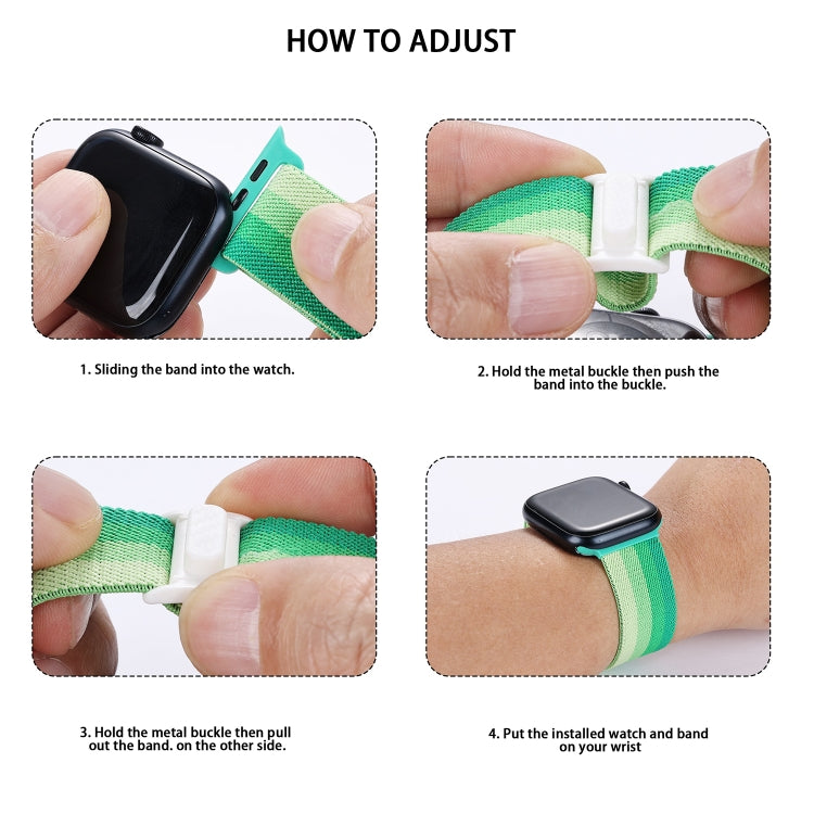 Carbon Fiber Texture Snap Buckle Nylon Watch Band, For Apple Watch Series 7 41mm, For Apple Watch Series 7 45mm, For Apple Watch SE 40mm, For Apple Watch SE 44mm, For Apple Watch Series 6 40mm, For Apple Watch Series 6 44mm