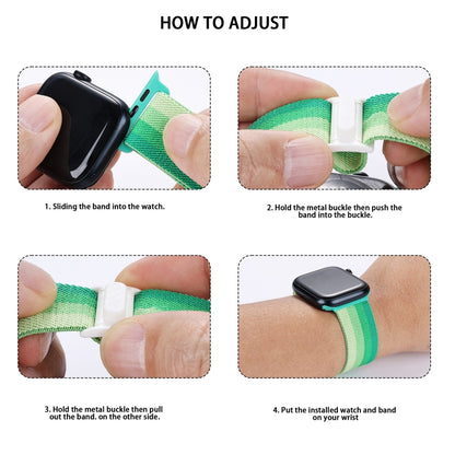 Carbon Fiber Texture Snap Buckle Nylon Watch Band, For Apple Watch Series 7 41mm, For Apple Watch Series 7 45mm, For Apple Watch SE 40mm, For Apple Watch SE 44mm, For Apple Watch Series 6 40mm, For Apple Watch Series 6 44mm
