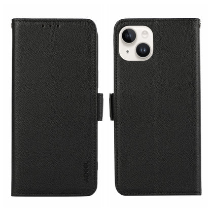 ABEEL Side-Magnetic Litchi Pattern Leather RFID Phone Case