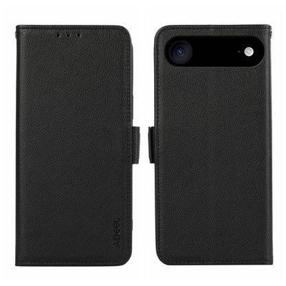ABEEL Side-Magnetic Litchi Pattern Leather RFID Phone Case, For iPhone 18 Pro / 17 Pro, For iPhone 18 Pro Max/17 Pro Max, For iPhone 17 Air, For iPhone 15 Pro Max, For iPhone 15 Pro, For iPhone 15 Plus, For iPhone 15, For iPhone 14 Plus, For iPhone 14 ...