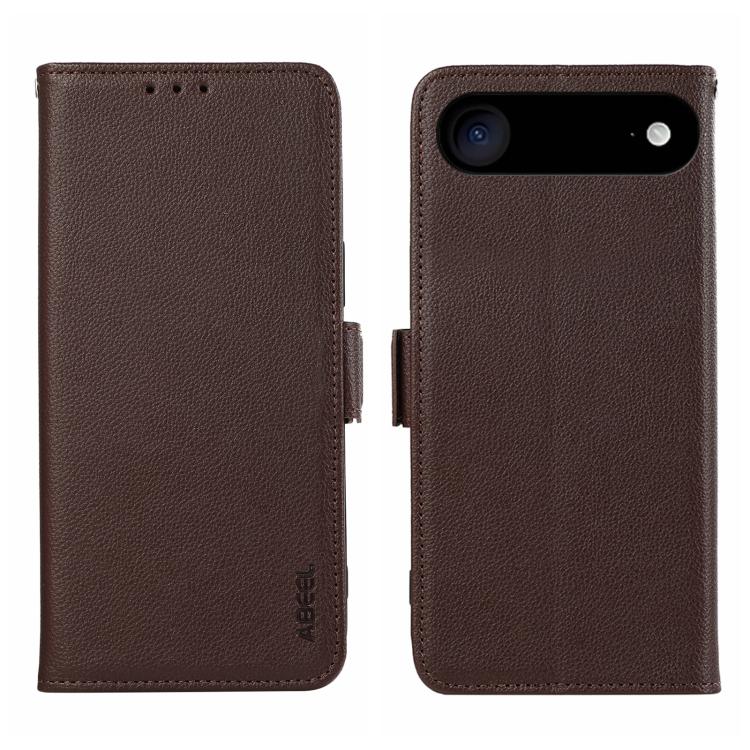 ABEEL Side-Magnetic Litchi Pattern Leather RFID Phone Case, For iPhone 18 Pro / 17 Pro, For iPhone 18 Pro Max/17 Pro Max, For iPhone 17 Air, For iPhone 15 Pro Max, For iPhone 15 Pro, For iPhone 15 Plus, For iPhone 15, For iPhone 14 Plus, For iPhone 14 ...