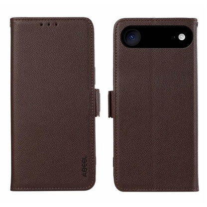 ABEEL Side-Magnetic Litchi Pattern Leather RFID Phone Case, For iPhone 18 Pro / 17 Pro, For iPhone 18 Pro Max/17 Pro Max, For iPhone 17 Air, For iPhone 15 Pro Max, For iPhone 15 Pro, For iPhone 15 Plus, For iPhone 15, For iPhone 14 Plus, For iPhone 14 ...