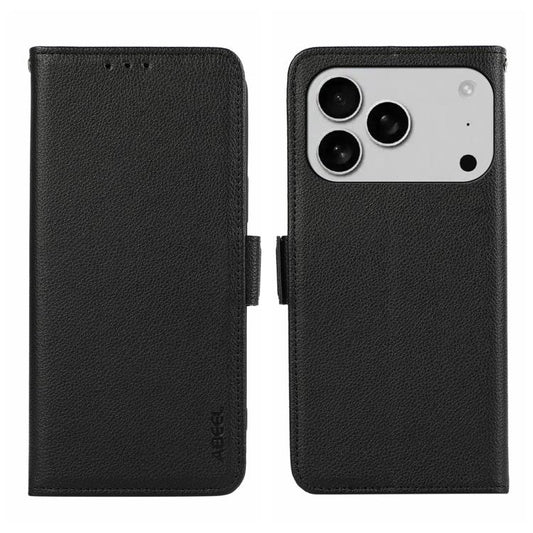 ABEEL Side-Magnetic Litchi Pattern Leather RFID Phone Case, For iPhone 18 Pro / 17 Pro, For iPhone 18 Pro Max/17 Pro Max, For iPhone 17 Air, For iPhone 15 Pro Max, For iPhone 15 Pro, For iPhone 15 Plus, For iPhone 15, For iPhone 14 Plus, For iPhone 14 ...
