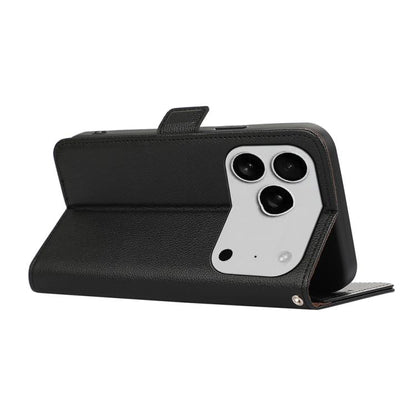ABEEL Side-Magnetic Litchi Pattern Leather RFID Phone Case, For iPhone 18 Pro / 17 Pro, For iPhone 18 Pro Max/17 Pro Max, For iPhone 17 Air, For iPhone 15 Pro Max, For iPhone 15 Pro, For iPhone 15 Plus, For iPhone 15, For iPhone 14 Plus, For iPhone 14 ...