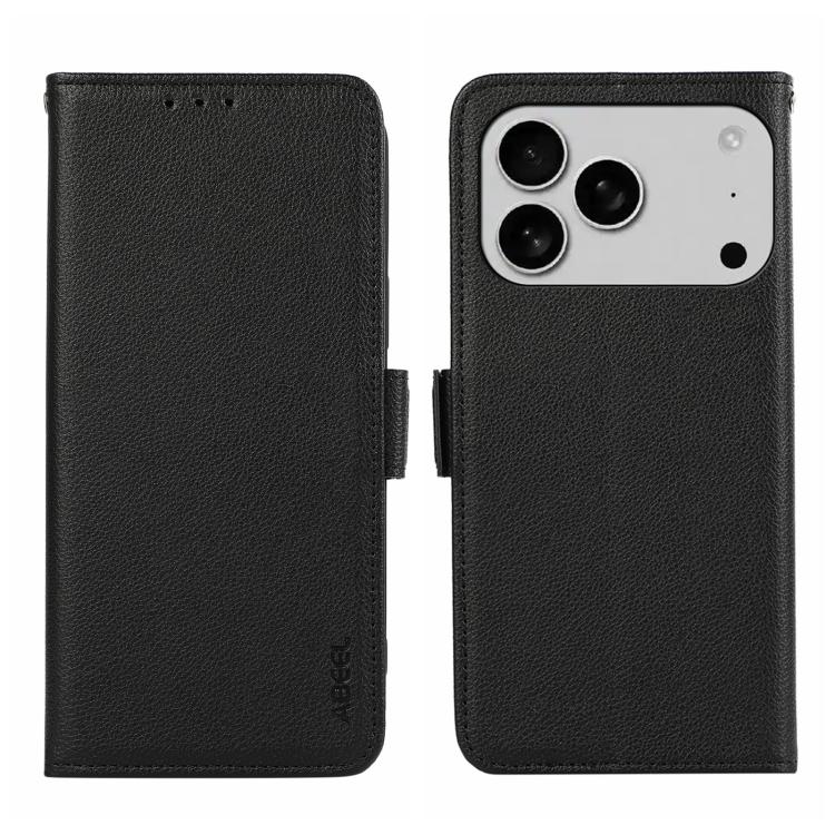 ABEEL Side-Magnetic Litchi Pattern Leather RFID Phone Case, For iPhone 18 Pro / 17 Pro, For iPhone 18 Pro Max/17 Pro Max, For iPhone 17 Air, For iPhone 15 Pro Max, For iPhone 15 Pro, For iPhone 15 Plus, For iPhone 15, For iPhone 14 Plus, For iPhone 14 ...