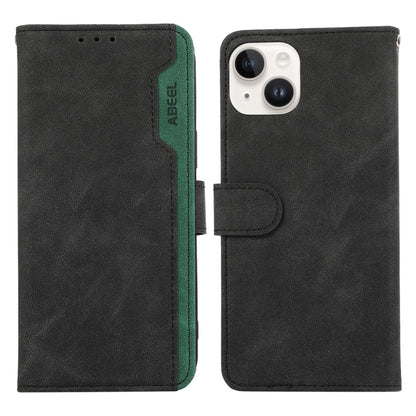 ABEEL Color Block Magnetic RFID Leather Phone Case