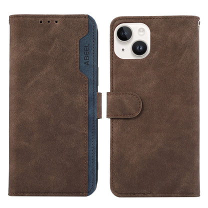 ABEEL Color Block Magnetic RFID Leather Phone Case