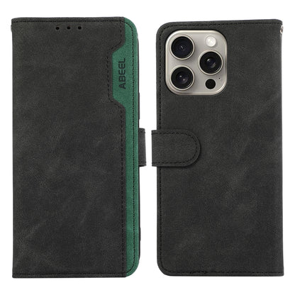ABEEL Color Block Magnetic RFID Leather Phone Case