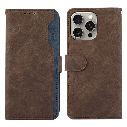 ABEEL Color Block Magnetic RFID Leather Phone Case, For iPhone 18 Pro / 17 Pro, For iPhone 18 Pro Max / 17 Pro Max, For iPhone 16e / 17e, For iPhone 17, For iPhone Air, For iPhone 16 Pro Max, For iPhone 16 Pro, For iPhone 16 Plus, For iPhone 16        ...