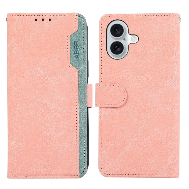 ABEEL Color Block Magnetic RFID Leather Phone Case, For iPhone 16e / 17e, For iPhone 17 Pro Max, For iPhone 17 Pro, For iPhone 17, For iPhone Air, For iPhone 16 Pro Max, For iPhone 16 Pro, For iPhone 16 Plus, For iPhone 16, For iPhone 15 Pro Max       ...