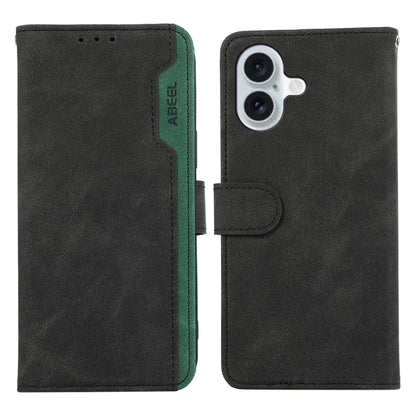 ABEEL Color Block Magnetic RFID Leather Phone Case, For iPhone 16e / 17e, For iPhone 17 Pro Max, For iPhone 17 Pro, For iPhone 17, For iPhone Air, For iPhone 16 Pro Max, For iPhone 16 Pro, For iPhone 16 Plus, For iPhone 16, For iPhone 15 Pro Max       ...
