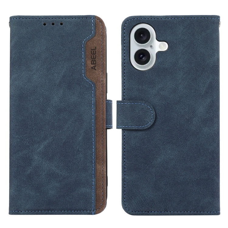 ABEEL Color Block Magnetic RFID Leather Phone Case, For iPhone 16e / 17e, For iPhone 17 Pro Max, For iPhone 17 Pro, For iPhone 17, For iPhone Air, For iPhone 16 Pro Max, For iPhone 16 Pro, For iPhone 16 Plus, For iPhone 16, For iPhone 15 Pro Max       ...