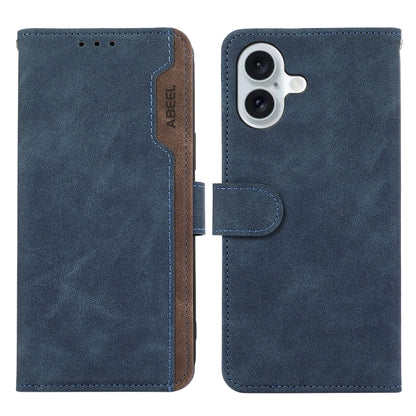 ABEEL Color Block Magnetic RFID Leather Phone Case, For iPhone 16e / 17e, For iPhone 17 Pro Max, For iPhone 17 Pro, For iPhone 17, For iPhone Air, For iPhone 16 Pro Max, For iPhone 16 Pro, For iPhone 16 Plus, For iPhone 16, For iPhone 15 Pro Max       ...