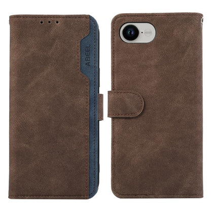 ABEEL Color Block Magnetic RFID Leather Phone Case, For iPhone 18 Pro / 17 Pro, For iPhone 18 Pro Max / 17 Pro Max, For iPhone 16e / 17e, For iPhone 17, For iPhone Air, For iPhone 16 Pro Max, For iPhone 16 Pro, For iPhone 16 Plus, For iPhone 16        ...