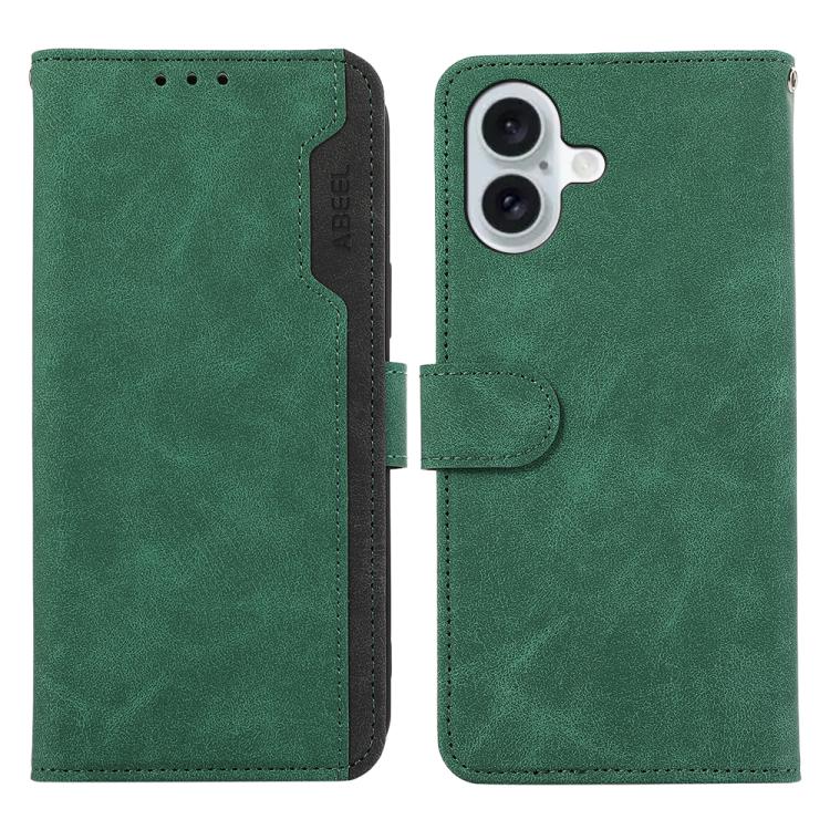 ABEEL Color Block Magnetic RFID Leather Phone Case, For iPhone 18 Pro / 17 Pro, For iPhone 18 Pro Max / 17 Pro Max, For iPhone 16e / 17e, For iPhone 17, For iPhone Air, For iPhone 16 Pro Max, For iPhone 16 Pro, For iPhone 16 Plus, For iPhone 16        ...