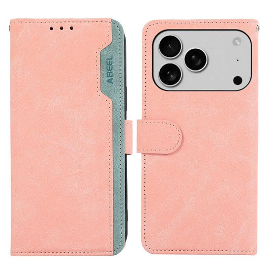ABEEL Color Block Magnetic RFID Leather Phone Case, For iPhone 18 Pro / 17 Pro, For iPhone 18 Pro Max / 17 Pro Max, For iPhone 16e / 17e, For iPhone 17, For iPhone Air, For iPhone 16 Pro Max, For iPhone 16 Pro, For iPhone 16 Plus, For iPhone 16