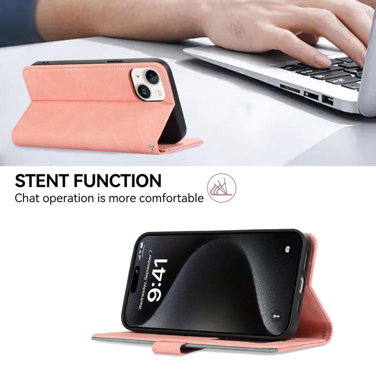 ABEEL Color Block Magnetic RFID Leather Phone Case, For iPhone 18 Pro / 17 Pro, For iPhone 18 Pro Max / 17 Pro Max, For iPhone 16e / 17e, For iPhone 17, For iPhone Air, For iPhone 16 Pro Max, For iPhone 16 Pro, For iPhone 16 Plus, For iPhone 16        ...