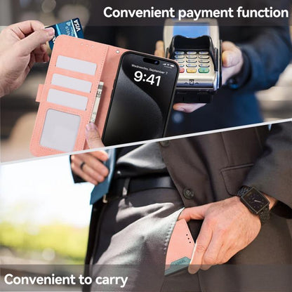 ABEEL Color Block Magnetic RFID Leather Phone Case, For iPhone 18 Pro / 17 Pro, For iPhone 18 Pro Max / 17 Pro Max, For iPhone 16e / 17e, For iPhone 17, For iPhone Air, For iPhone 16 Pro Max, For iPhone 16 Pro, For iPhone 16 Plus, For iPhone 16        ...
