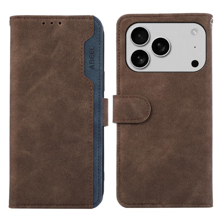 ABEEL Color Block Magnetic RFID Leather Phone Case, For iPhone 18 Pro / 17 Pro, For iPhone 18 Pro Max / 17 Pro Max, For iPhone 16e / 17e, For iPhone 17, For iPhone Air, For iPhone 16 Pro Max, For iPhone 16 Pro, For iPhone 16 Plus, For iPhone 16        ...