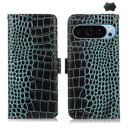 Crocodile Top Layer Cowhide Leather Phone Case, For Google Pixel 11 Pro XL, For Google Pixel 11 / 11 Pro, For Google Pixel 10a, For Google Pixel 10 Pro / 9 Pro, For Google Pixel 10 / 9, For Google Pixel 9a