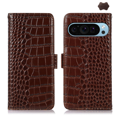 Crocodile Top Layer Cowhide Leather Phone Case, For Google Pixel 11 Pro XL, For Google Pixel 11 / 11 Pro, For Google Pixel 10a, For Google Pixel 10 Pro / 9 Pro, For Google Pixel 10 / 9, For Google Pixel 9a