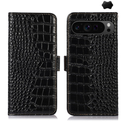Crocodile Top Layer Cowhide Leather Phone Case, For Google Pixel 11 Pro XL, For Google Pixel 11 / 11 Pro, For Google Pixel 10a, For Google Pixel 10 Pro / 9 Pro, For Google Pixel 10 / 9, For Google Pixel 9a