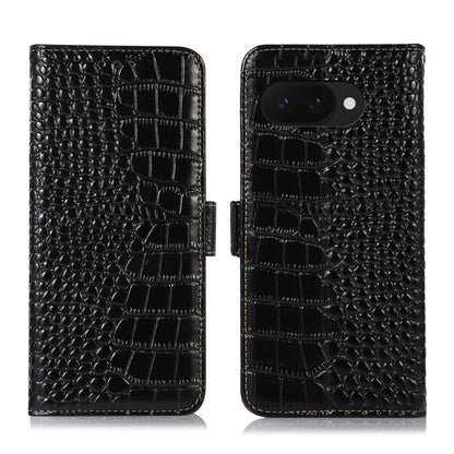Crocodile Top Layer Cowhide Leather Phone Case, For Google Pixel 11 Pro XL, For Google Pixel 11 / 11 Pro, For Google Pixel 10a, For Google Pixel 10 Pro / 9 Pro, For Google Pixel 10 / 9, For Google Pixel 9a