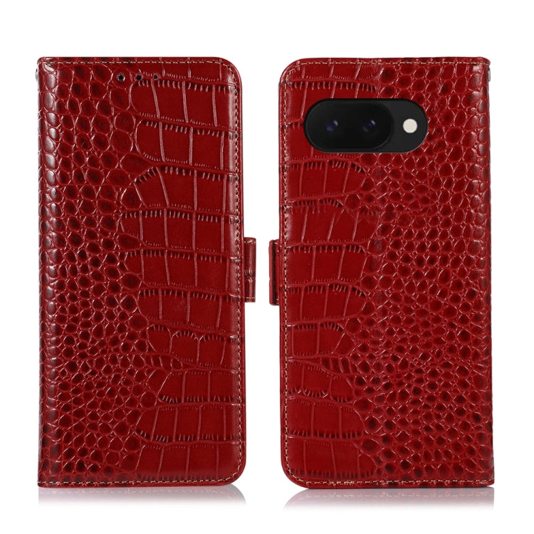 Crocodile Top Layer Cowhide Leather Phone Case, For Google Pixel 11 Pro XL, For Google Pixel 11 / 11 Pro, For Google Pixel 10a, For Google Pixel 10 Pro / 9 Pro, For Google Pixel 10 / 9, For Google Pixel 9a