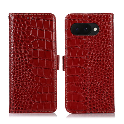 Crocodile Top Layer Cowhide Leather Phone Case, For Google Pixel 11 Pro XL, For Google Pixel 11 / 11 Pro, For Google Pixel 10a, For Google Pixel 10 Pro / 9 Pro, For Google Pixel 10 / 9, For Google Pixel 9a