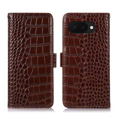 Crocodile Top Layer Cowhide Leather Phone Case, For Google Pixel 11 Pro XL, For Google Pixel 11 / 11 Pro, For Google Pixel 10a, For Google Pixel 10 Pro / 9 Pro, For Google Pixel 10 / 9, For Google Pixel 9a