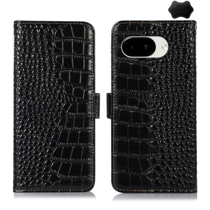 Crocodile Top Layer Cowhide Leather Phone Case, For Google Pixel 11 Pro XL, For Google Pixel 11 / 11 Pro, For Google Pixel 10a, For Google Pixel 10 Pro / 9 Pro, For Google Pixel 10 / 9, For Google Pixel 9a