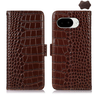 Crocodile Top Layer Cowhide Leather Phone Case, For Google Pixel 11 Pro XL, For Google Pixel 11 / 11 Pro, For Google Pixel 10a, For Google Pixel 10 Pro / 9 Pro, For Google Pixel 10 / 9, For Google Pixel 9a