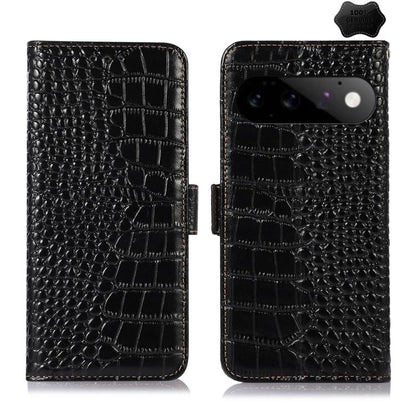 Crocodile Top Layer Cowhide Leather Phone Case, For Google Pixel 11 Pro XL, For Google Pixel 11 / 11 Pro, For Google Pixel 10a, For Google Pixel 10 Pro / 9 Pro, For Google Pixel 10 / 9, For Google Pixel 9a