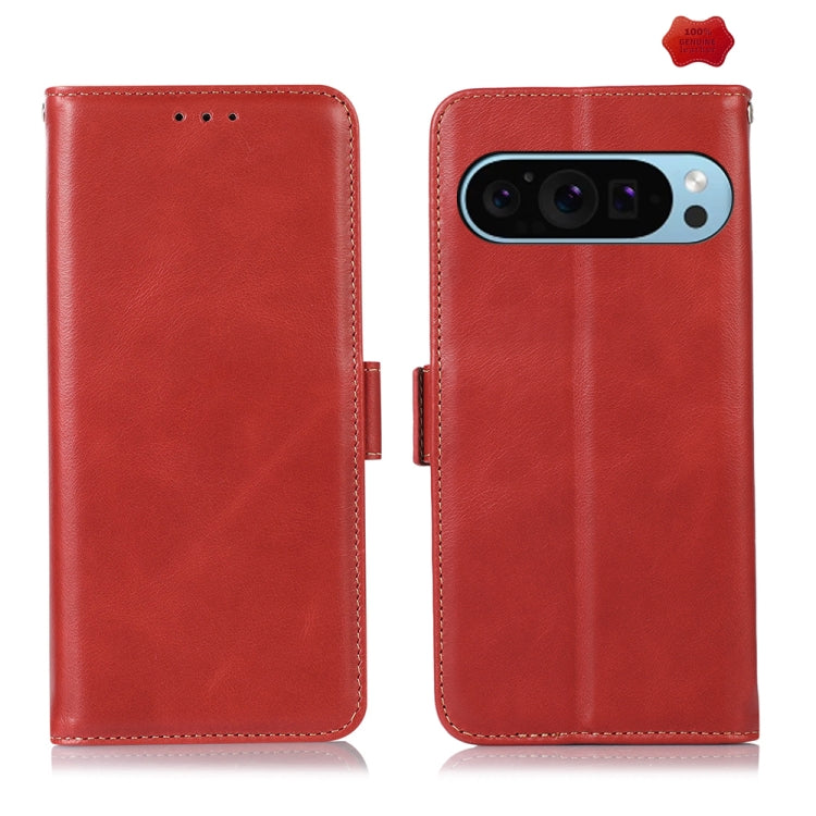 Crazy Horse Top Layer Cowhide Leather Phone Case, For Google Pixel 11 Pro XL, For Google Pixel 11 / 11 Pro, For Google Pixel 10a, For Google Pixel 9a, For Google Pixel 9 Pro, For Google Pixel 9