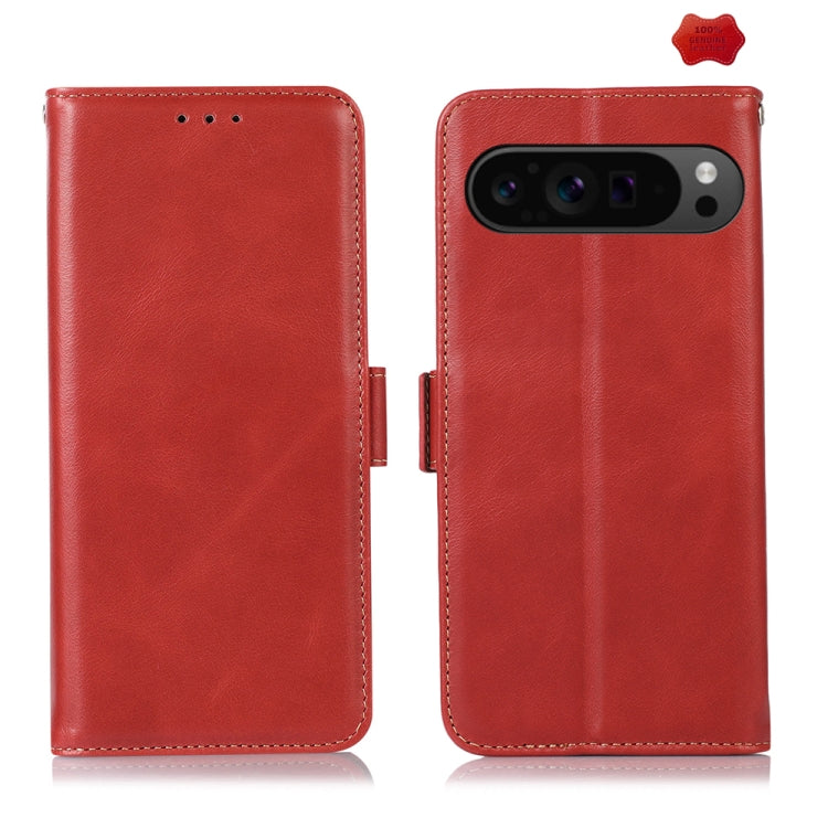 Crazy Horse Top Layer Cowhide Leather Phone Case, For Google Pixel 11 Pro XL, For Google Pixel 11 / 11 Pro, For Google Pixel 10a, For Google Pixel 9a, For Google Pixel 9 Pro, For Google Pixel 9