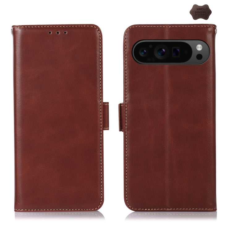 Crazy Horse Top Layer Cowhide Leather Phone Case, For Google Pixel 11 Pro XL, For Google Pixel 11 / 11 Pro, For Google Pixel 10a, For Google Pixel 9a, For Google Pixel 9 Pro, For Google Pixel 9