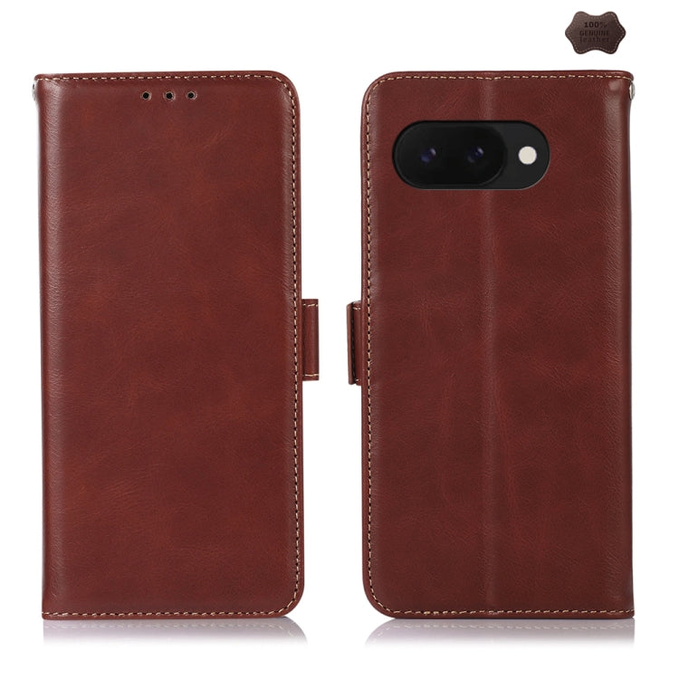 Crazy Horse Top Layer Cowhide Leather Phone Case, For Google Pixel 11 Pro XL, For Google Pixel 11 / 11 Pro, For Google Pixel 10a, For Google Pixel 9a, For Google Pixel 9 Pro, For Google Pixel 9