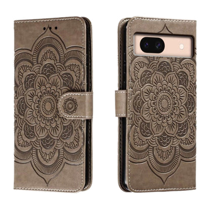 Sun Mandala Embossing Pattern Phone Leather Case, For Google Pixel 9a, For Google Pixel 9 Pro, For Google Pixel 9, For Google Pixel 8A, For Google Pixel 8 Pro, For Google Pixel 8