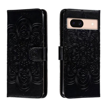Sun Mandala Embossing Pattern Phone Leather Case, For Google Pixel 9a, For Google Pixel 9 Pro, For Google Pixel 9, For Google Pixel 8A, For Google Pixel 8 Pro, For Google Pixel 8
