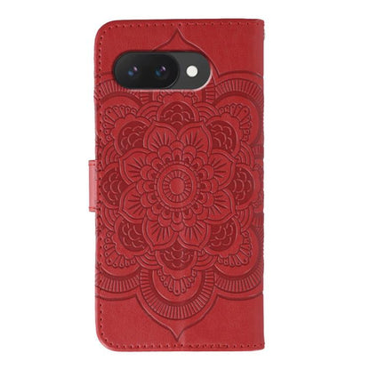 Sun Mandala Embossing Pattern Phone Leather Case, For Google Pixel 9a, For Google Pixel 9 Pro, For Google Pixel 9, For Google Pixel 8A, For Google Pixel 8 Pro, For Google Pixel 8