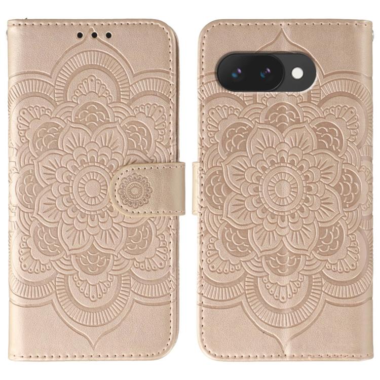 Sun Mandala Embossing Pattern Phone Leather Case, For Google Pixel 9a, For Google Pixel 9 Pro, For Google Pixel 9, For Google Pixel 8A, For Google Pixel 8 Pro, For Google Pixel 8