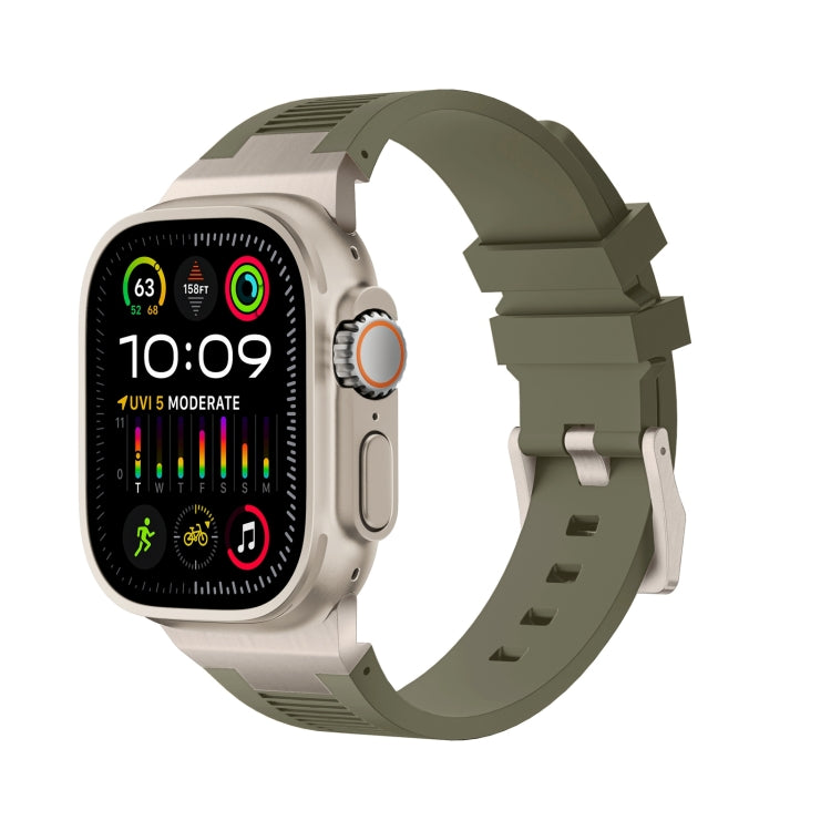Loners Liquid Silicone Watch Band, For Apple Watch SE 2023 44mm, For Apple Watch Ultra 2 49mm, For Apple Watch Series 9 45mm, For Apple Watch Ultra 49mm, For Apple Watch Series 8 45mm, For Apple Watch SE 2022 44mm