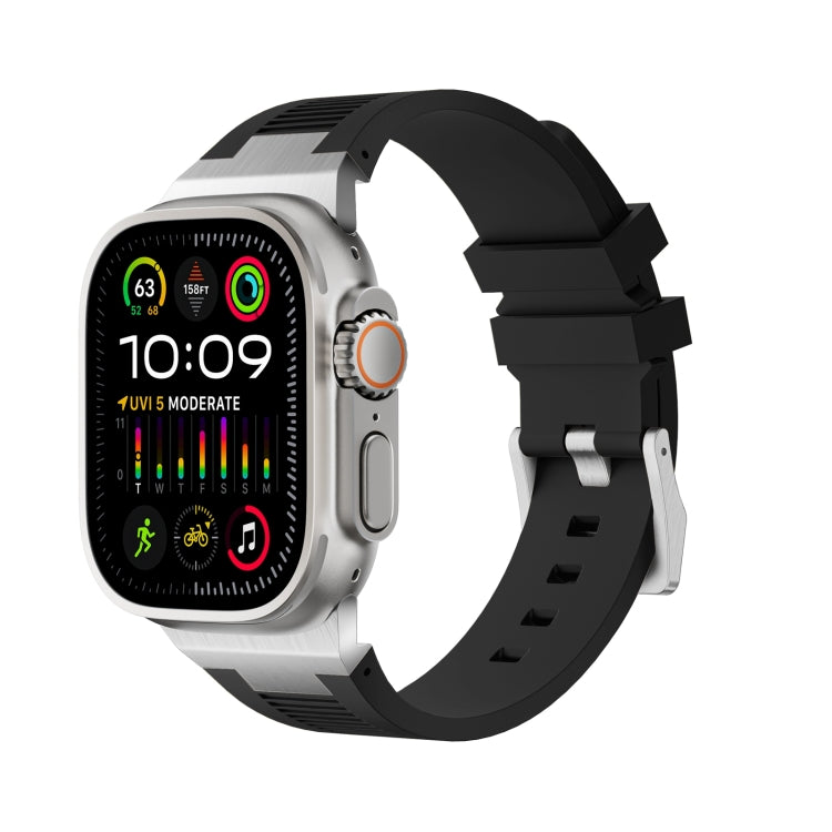 Loners Liquid Silicone Watch Band, For Apple Watch SE 2023 44mm, For Apple Watch Ultra 2 49mm, For Apple Watch Series 9 45mm, For Apple Watch Ultra 49mm, For Apple Watch Series 8 45mm, For Apple Watch SE 2022 44mm