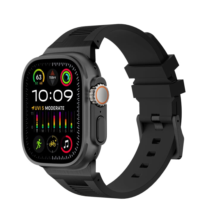 Loners Liquid Silicone Watch Band, For Apple Watch SE 2023 44mm, For Apple Watch Ultra 2 49mm, For Apple Watch Series 9 45mm, For Apple Watch Ultra 49mm, For Apple Watch Series 8 45mm, For Apple Watch SE 2022 44mm