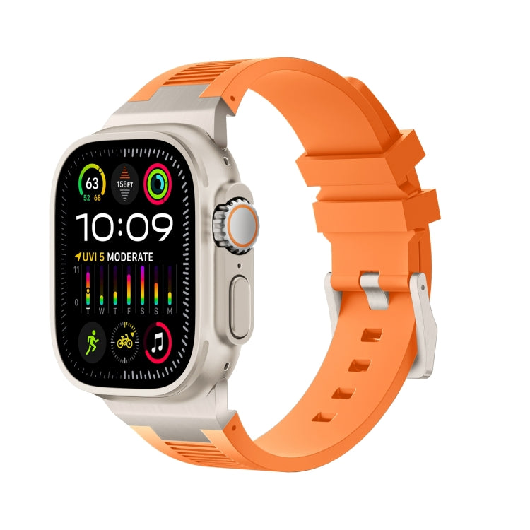 Loners Liquid Silicone Watch Band, For Apple Watch SE 2023 44mm, For Apple Watch Ultra 2 49mm, For Apple Watch Series 9 45mm, For Apple Watch Ultra 49mm, For Apple Watch Series 8 45mm, For Apple Watch SE 2022 44mm